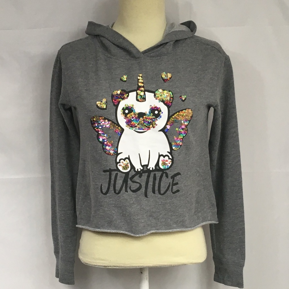 Grey Justice Active Sz 10 Hoodie